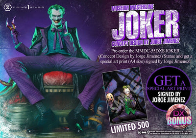 DC Comics Statue 1/3 The Joker Deluxe Bonus Version Concept Design by Jorge Jimenez 53cm - Scale Statue - Prime 1 Studio - Hobby Figures UK