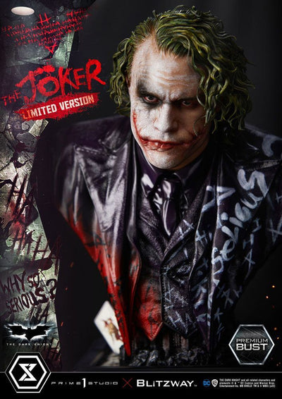 The Dark Knight Premium Bust The Joker Limited Version 26cm - Scale Statue - Prime 1 Studio - Hobby Figures UK