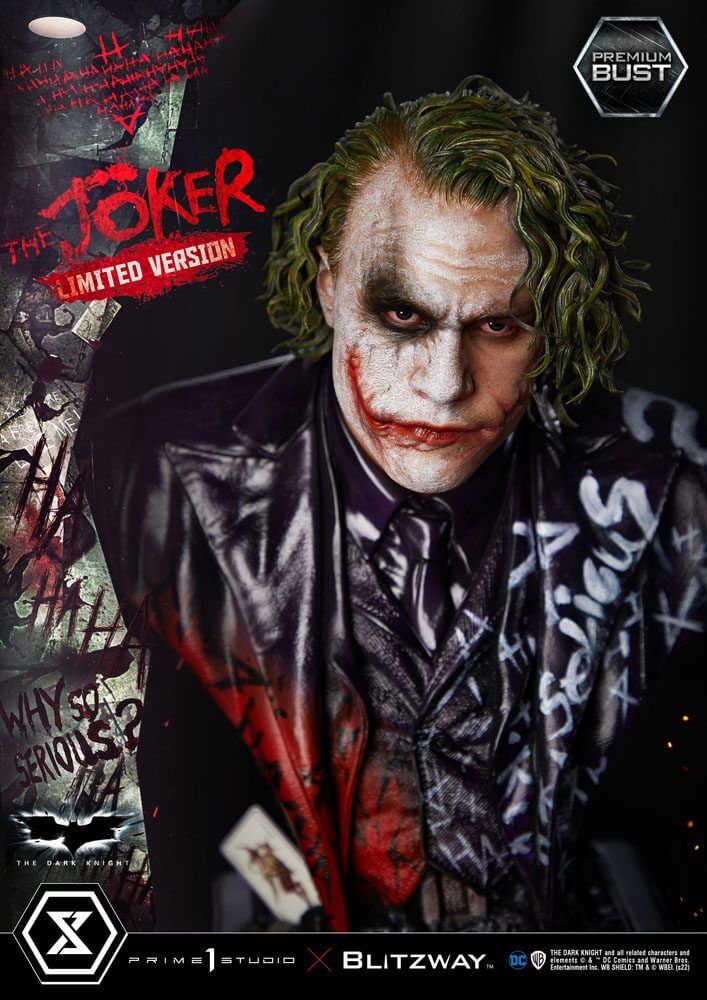 The Dark Knight Premium Bust The Joker Limited Version 26cm - Scale Statue - Prime 1 Studio - Hobby Figures UK