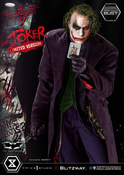 The Dark Knight Premium Bust The Joker Limited Version 26cm - Scale Statue - Prime 1 Studio - Hobby Figures UK