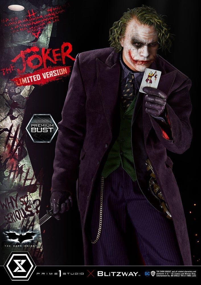 The Dark Knight Premium Bust The Joker Limited Version 26cm - Scale Statue - Prime 1 Studio - Hobby Figures UK