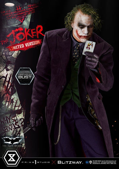 The Dark Knight Premium Bust The Joker Limited Version 26cm - Scale Statue - Prime 1 Studio - Hobby Figures UK