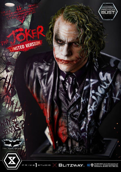 The Dark Knight Premium Bust The Joker Limited Version 26cm - Scale Statue - Prime 1 Studio - Hobby Figures UK