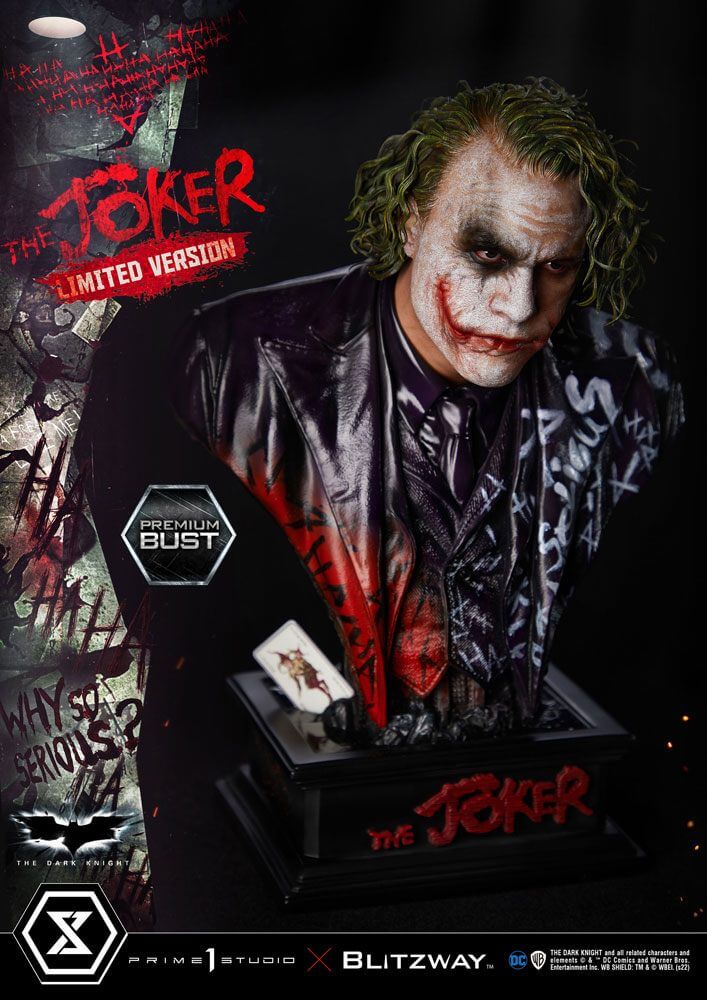 The Dark Knight Premium Bust The Joker Limited Version 26cm - Scale Statue - Prime 1 Studio - Hobby Figures UK