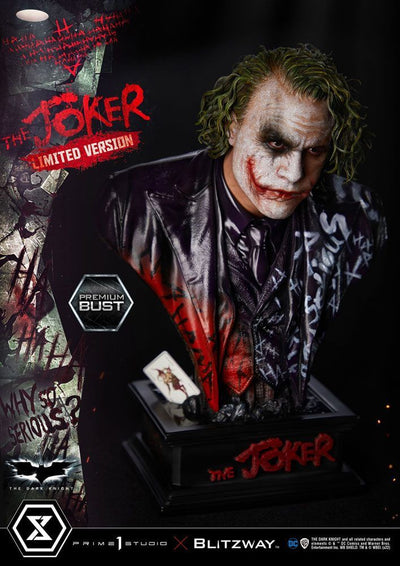 The Dark Knight Premium Bust The Joker Limited Version 26cm - Scale Statue - Prime 1 Studio - Hobby Figures UK