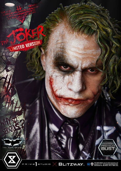 The Dark Knight Premium Bust The Joker Limited Version 26cm - Scale Statue - Prime 1 Studio - Hobby Figures UK