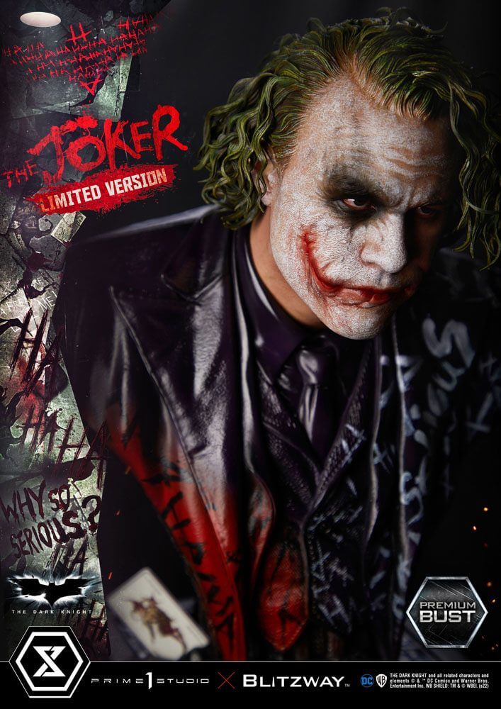 The Dark Knight Premium Bust The Joker Limited Version 26cm - Scale Statue - Prime 1 Studio - Hobby Figures UK