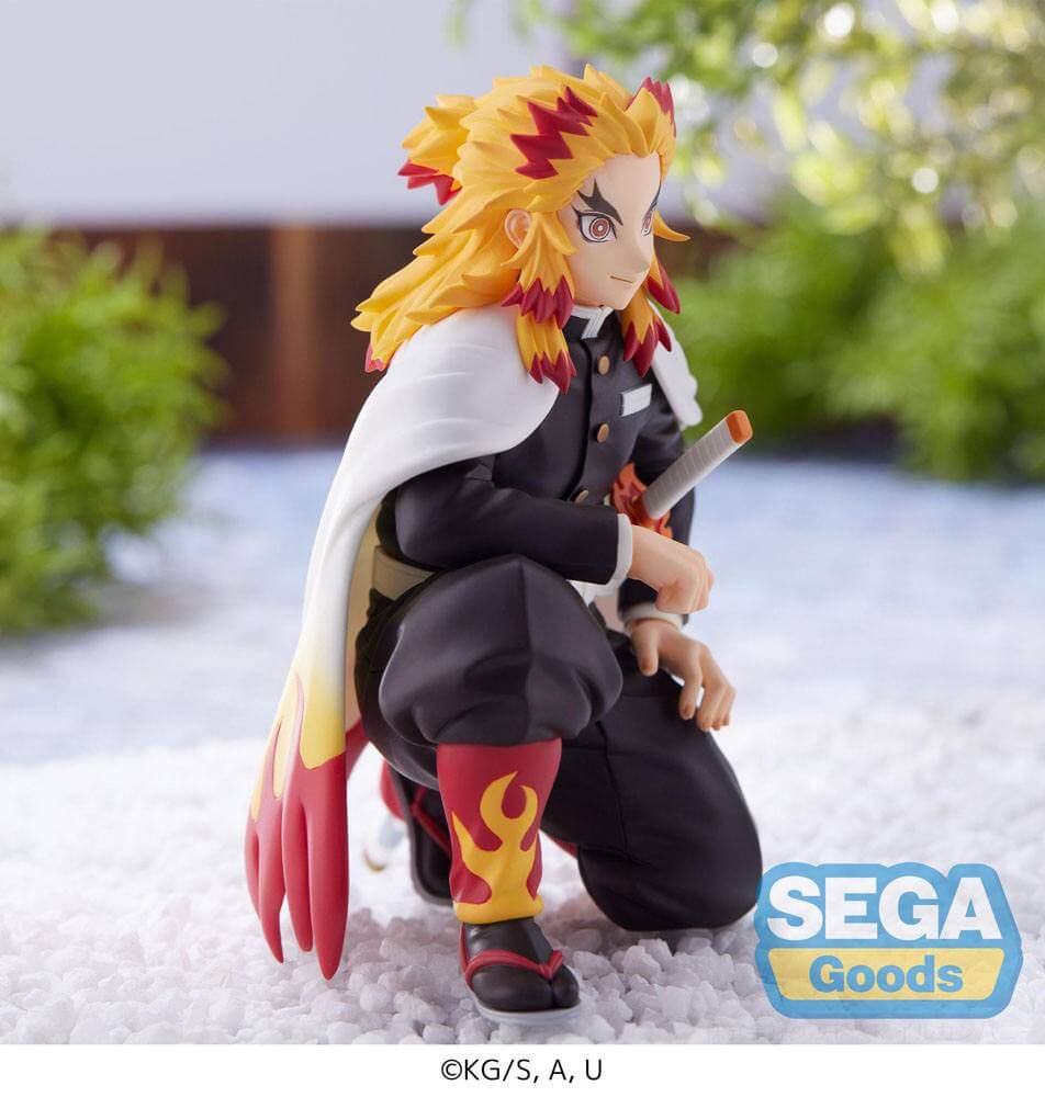 Demon Slayer: Kimetsu no Yaiba PM Perching PVC Statue Kyojuro Rengoku (Hashira Meeting) 12cm - Scale Statue - Sega - Hobby Figures UK