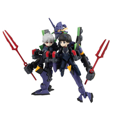 Evangelion Desktop Army Figures Shinji Ikari, Kaworu Nagisa & Evangelion 13 8 - 15cm - Action Figures - Megahouse - Hobby Figures UK