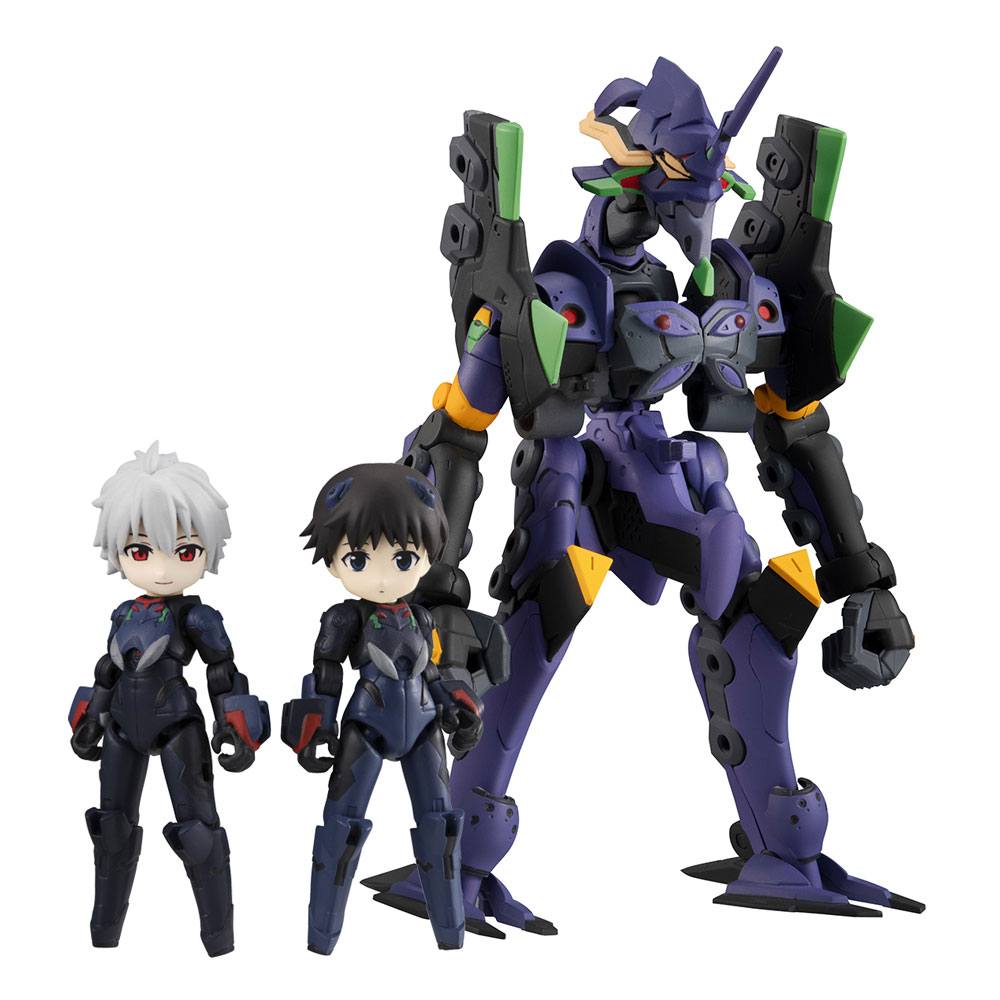 Evangelion Desktop Army Figures Shinji Ikari, Kaworu Nagisa & Evangelion 13 8 - 15cm - Action Figures - Megahouse - Hobby Figures UK