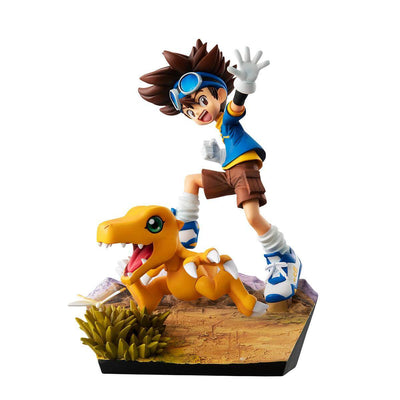 Digimon Adventure G.E.M. Series PVC Statue Taichi Yagami & Agumon 20th Anniversary 12cm - Scale Statue - Megahouse - Hobby Figures UK