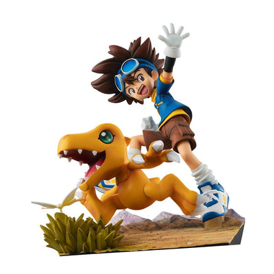 Digimon Adventure G.E.M. Series PVC Statue Taichi Yagami & Agumon 20th Anniversary 12cm - Scale Statue - Megahouse - Hobby Figures UK