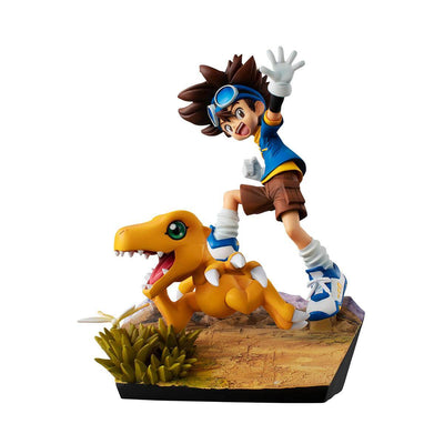 Digimon Adventure G.E.M. Series PVC Statue Taichi Yagami & Agumon 20th Anniversary 12cm - Scale Statue - Megahouse - Hobby Figures UK