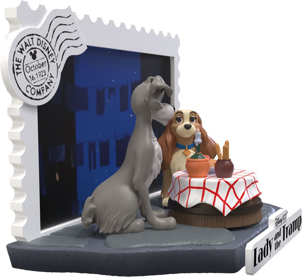 Disney 100th Anniversary D-Stage PVC Diorama Lady And The Tramp 12cm - Scale Statue - Beast Kingdom Toys - Hobby Figures UK