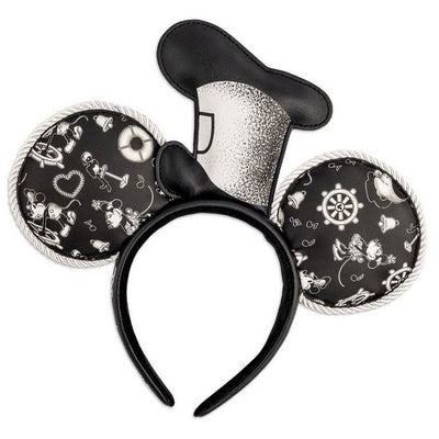 Disney by Loungefly Headband Steamboat Willie Applique Hat Rope Piping Ears - Apparel & Accessories - Loungefly - Hobby Figures UK