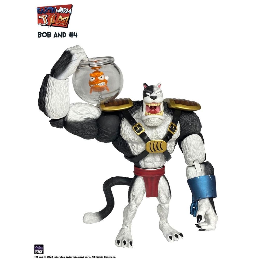 Earthworm Jim Action Figure Wave 1: Bob the Killer Goldfish & #4 15cm - Action Figures - Premium DNA Toys - Hobby Figures UK