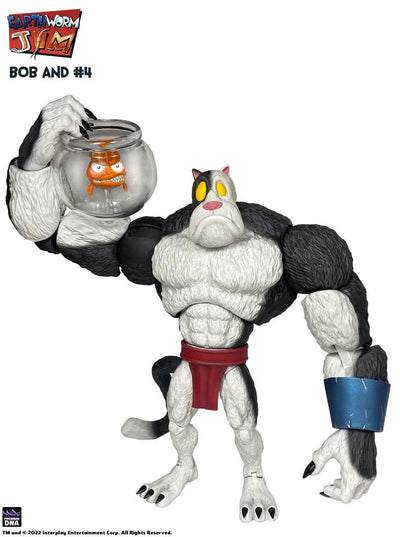 Earthworm Jim Action Figure Wave 1: Bob the Killer Goldfish & #4 15cm - Action Figures - Premium DNA Toys - Hobby Figures UK