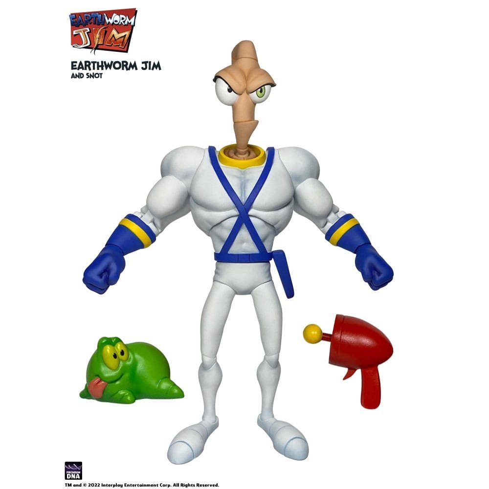 Earthworm Jim Action Figure Wave 1: Earthworm Jim & Snot 15cm - Action Figures - Premium DNA Toys - Hobby Figures UK