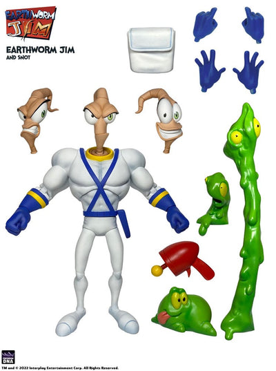 Earthworm Jim Action Figure Wave 1: Earthworm Jim & Snot 15cm - Action Figures - Premium DNA Toys - Hobby Figures UK