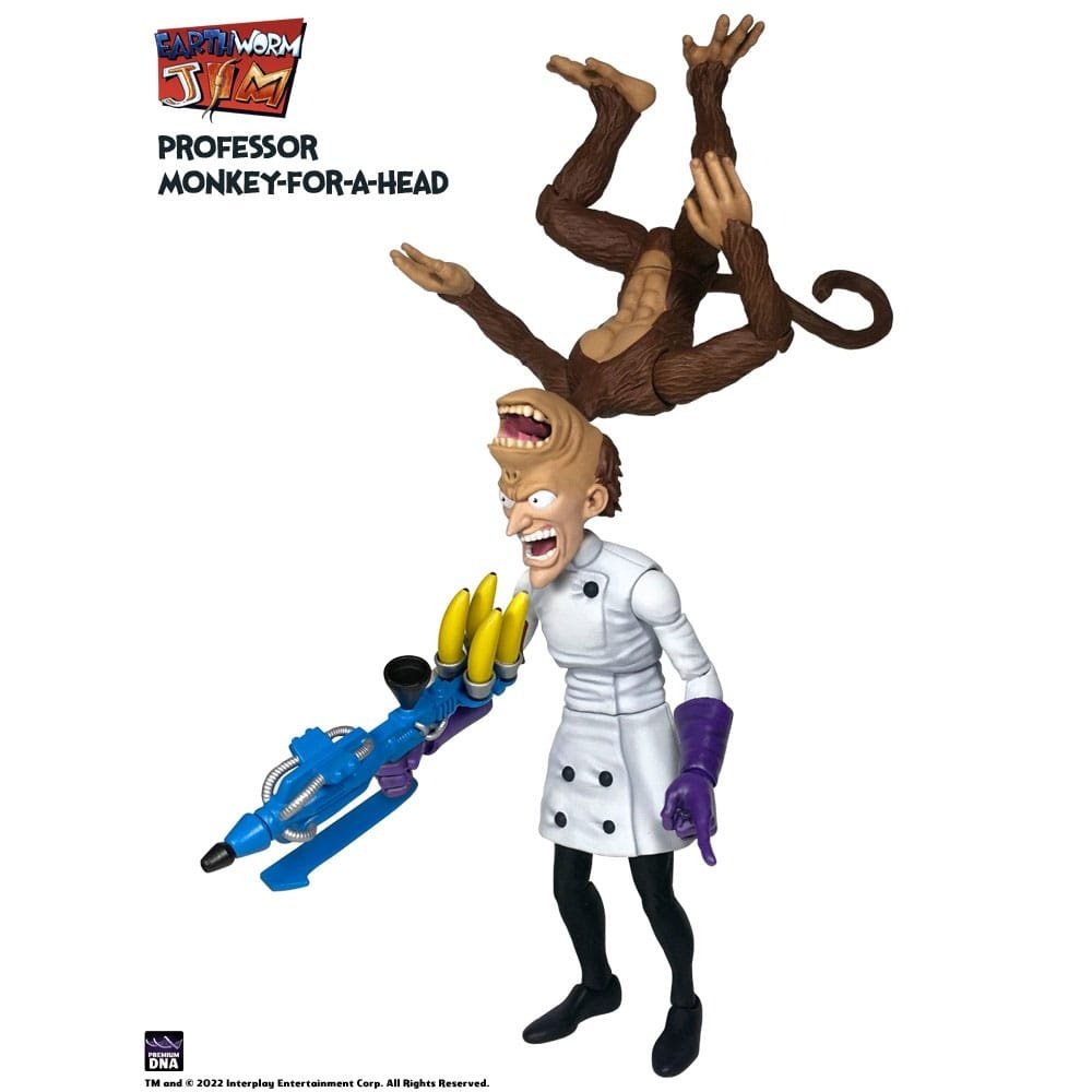 Earthworm Jim Action Figure Wave 1: Professor Monkey-For-A-Head 28cm - Action Figures - Premium DNA Toys - Hobby Figures UK