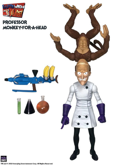 Earthworm Jim Action Figure Wave 1: Professor Monkey-For-A-Head 28cm - Action Figures - Premium DNA Toys - Hobby Figures UK