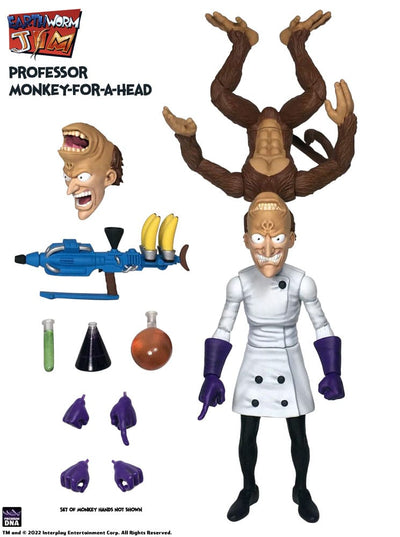 Earthworm Jim Action Figure Wave 1: Professor Monkey-For-A-Head 28cm - Action Figures - Premium DNA Toys - Hobby Figures UK
