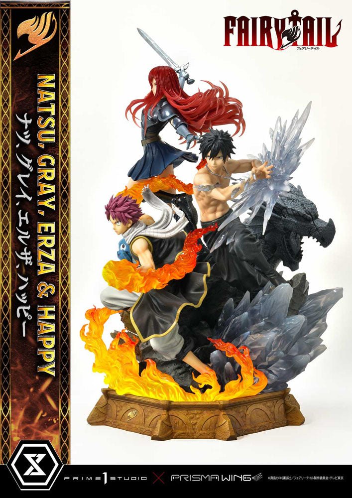Fairy Tail PVC Statue 1/7 Natsu, Gray, Erza, Happy 57cm - Scale Statue - Prime 1 Studio - Hobby Figures UK