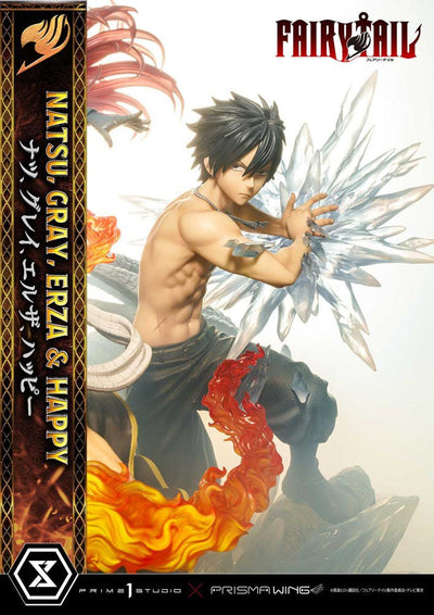 Fairy Tail PVC Statue 1/7 Natsu, Gray, Erza, Happy 57cm - Scale Statue - Prime 1 Studio - Hobby Figures UK
