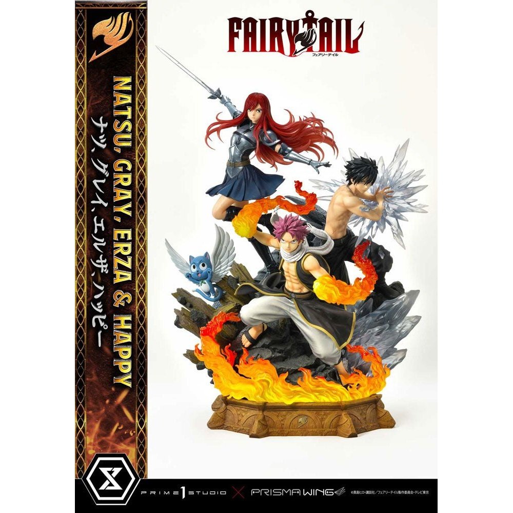 Fairy Tail PVC Statue 1/7 Natsu, Gray, Erza, Happy 57cm - Scale Statue - Prime 1 Studio - Hobby Figures UK
