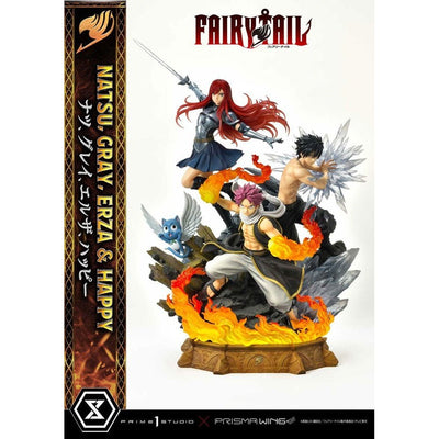 Fairy Tail PVC Statue 1/7 Natsu, Gray, Erza, Happy 57cm - Scale Statue - Prime 1 Studio - Hobby Figures UK