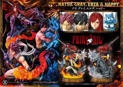 Fairy Tail PVC Statue 1/7 Natsu, Gray, Erza, Happy 57cm - Scale Statue - Prime 1 Studio - Hobby Figures UK
