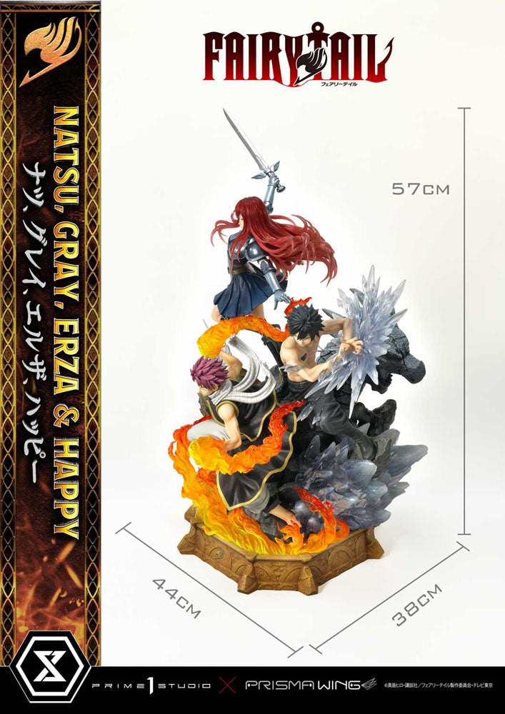 Fairy Tail PVC Statue 1/7 Natsu, Gray, Erza, Happy 57cm - Scale Statue - Prime 1 Studio - Hobby Figures UK