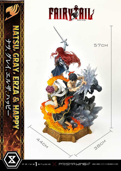 Fairy Tail PVC Statue 1/7 Natsu, Gray, Erza, Happy 57cm - Scale Statue - Prime 1 Studio - Hobby Figures UK
