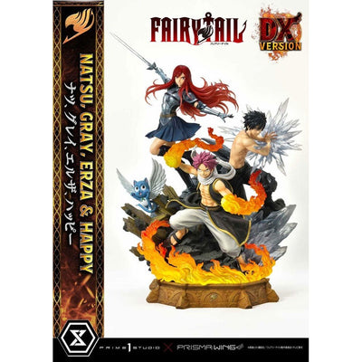 Fairy Tail PVC Statue 1/7 Natsu, Gray, Erza, Happy Deluxe Version 57cm - Scale Statue - Prime 1 Studio - Hobby Figures UK