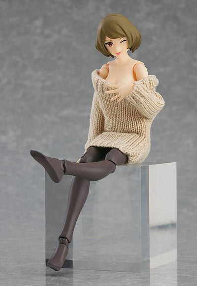 Figma Styles Parts for Action Figures 1/12 Styles Off-the-Shoulder Sweater Dress (Pink Beige) - Action Figures - Max Factory - Hobby Figures UK