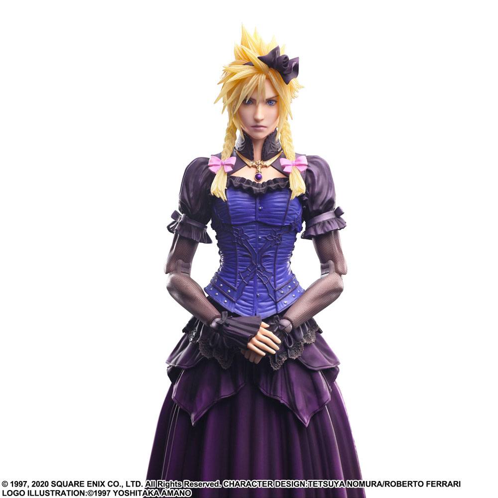 Final Fantasy VII Remake Play Arts Kai Action Figure Cloud Strife Dress Ver. 28cm - Action Figures - Square Enix - Hobby Figures UK
