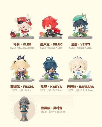Genshin Impact Battle Scene Series Trading Figure 6-Pack Mondstadt Edition 5cm - Mini Figures - MiHoYo - Hobby Figures UK