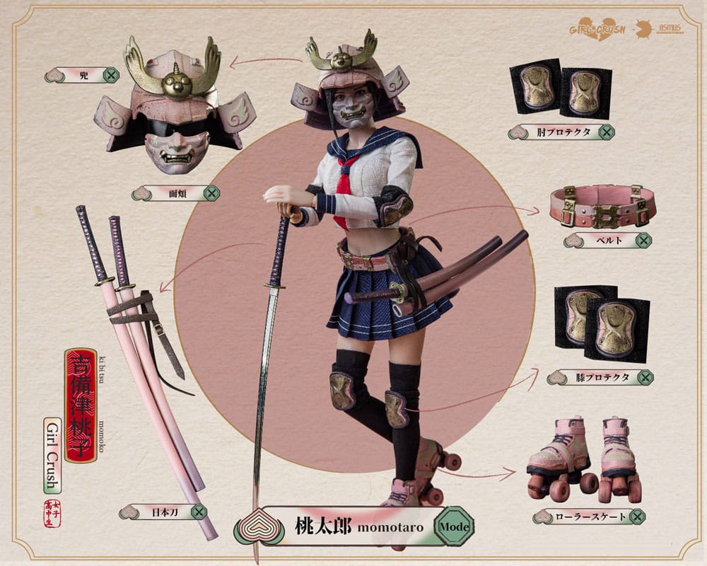 Girl Crush Action Figure 1/6 Kibitsu Momoko 30cm - Action Figures - Asmus Collectible Toys - Hobby Figures UK