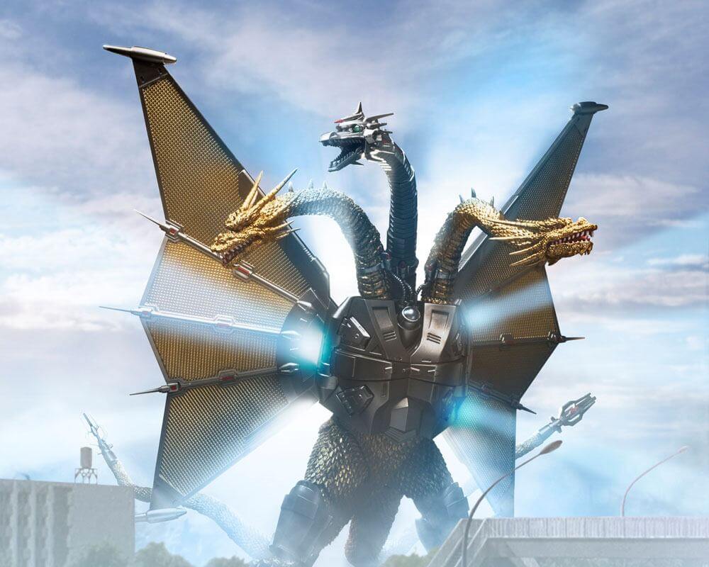 Godzilla vs. King Ghidorah S.H. MonsterArts Action Figure Mecha Ghidorah Shinjuku Decisive Battle Special Set 25cm - Action Figures - Bandai Tamashii Nations - Hobby Figures UK