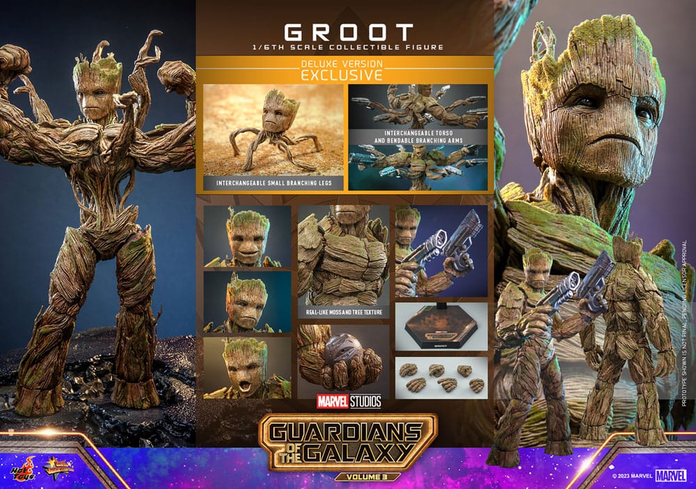 Guardians of the Galaxy Vol. 3 Movie Masterpiece Action Figure 1/6 Groot (Deluxe Version) 32cm - Action Figures - Hot Toys - Hobby Figures UK