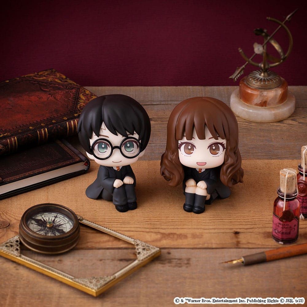 Harry Potter Look Up PVC Statue Hermione & Harry 11cm - Scale Statue - Megahouse - Hobby Figures UK