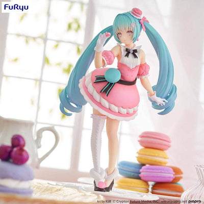 Hatsune Miku Exceed Creative PVC Statue Hatsune Miku Sweet Sweets Series Macaroon 21cm - Scale Statue - Furyu - Hobby Figures UK