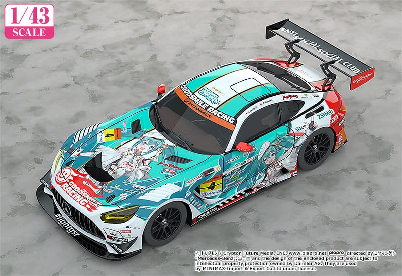 Hatsune Miku GT Project Vehicle 1/43 Hatsune Miku AMG 2023 Season Opening Ver. 11cm - Action Figures - Good Smile Racing - Hobby Figures UK