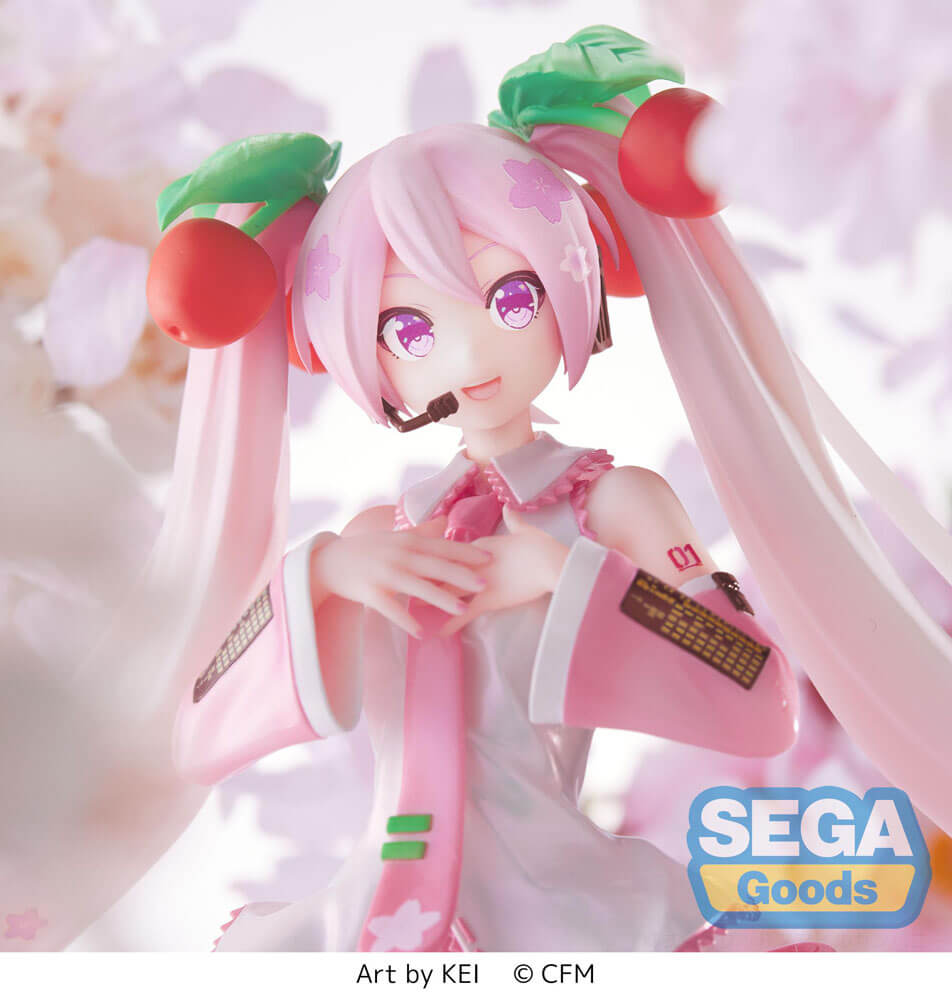 Hatsune Miku Luminasta PVC Statue Sakura Miku 2023 21cm - Scale Statue - Sega - Hobby Figures UK