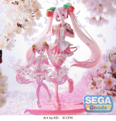 Hatsune Miku Luminasta PVC Statue Sakura Miku 2023 21cm - Scale Statue - Sega - Hobby Figures UK