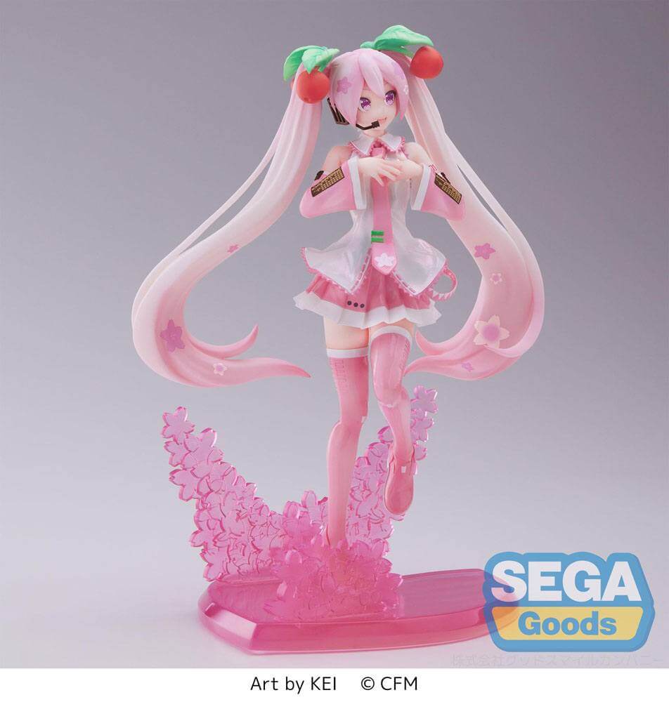 Hatsune Miku Luminasta PVC Statue Sakura Miku 2023 21cm - Scale Statue - Sega - Hobby Figures UK