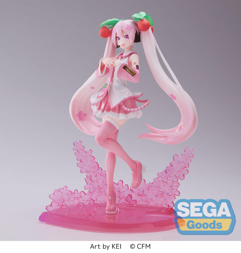 Hatsune Miku Luminasta PVC Statue Sakura Miku 2023 21cm - Scale Statue - Sega - Hobby Figures UK