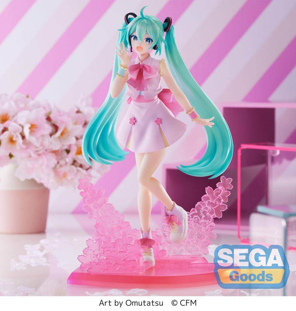 Hatsune Miku Luminasta PVC Statue Sakura Miku Omutatsu Ver. 21cm - Scale Statue - Sega - Hobby Figures UK
