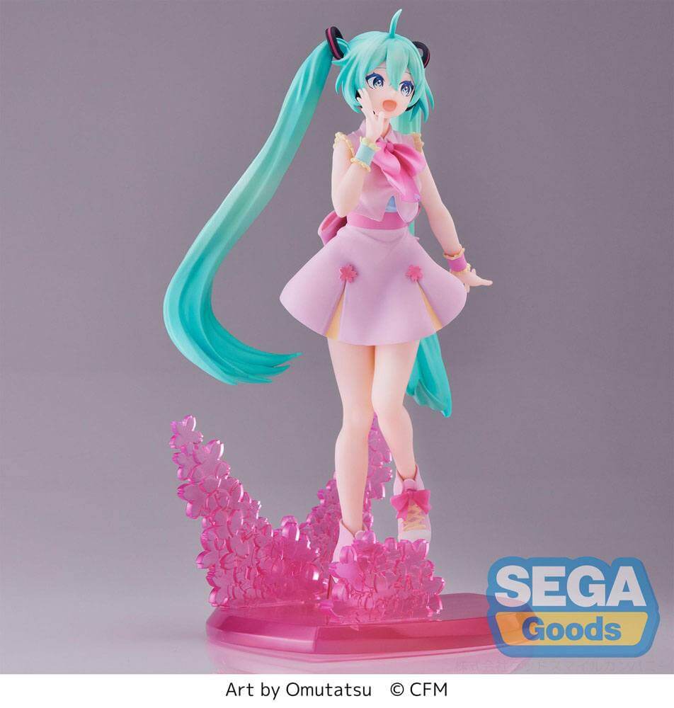 Hatsune Miku Luminasta PVC Statue Sakura Miku Omutatsu Ver. 21cm - Scale Statue - Sega - Hobby Figures UK