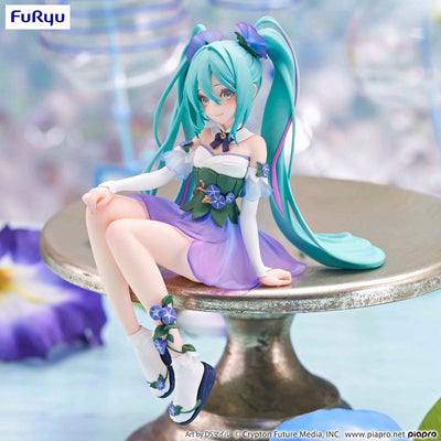 Hatsune Miku Noodle Stopper PVC Statue Miku Flower Fairy Morning Glory 14cm - Scale Statue - Furyu - Hobby Figures UK